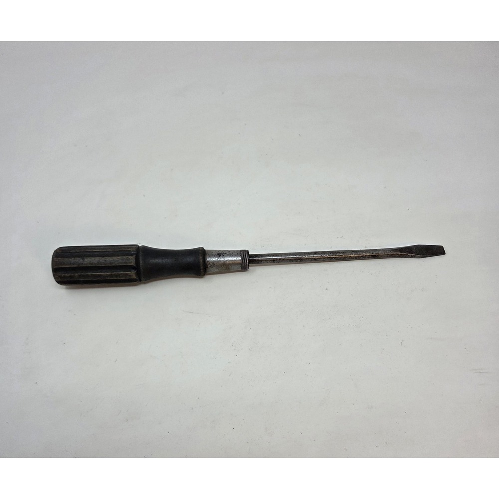 Vintage North Bros Yankee No. 90 Flat Blade Screwdriver 12" Wood Handle USA